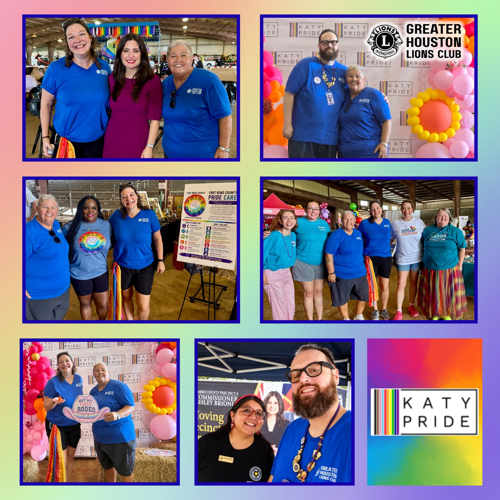 Greater Houston Lions Club board members and community partners at Katy PRIDE 2026